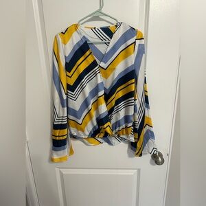 Koton Chic Blouse - Yellow, Blue, White